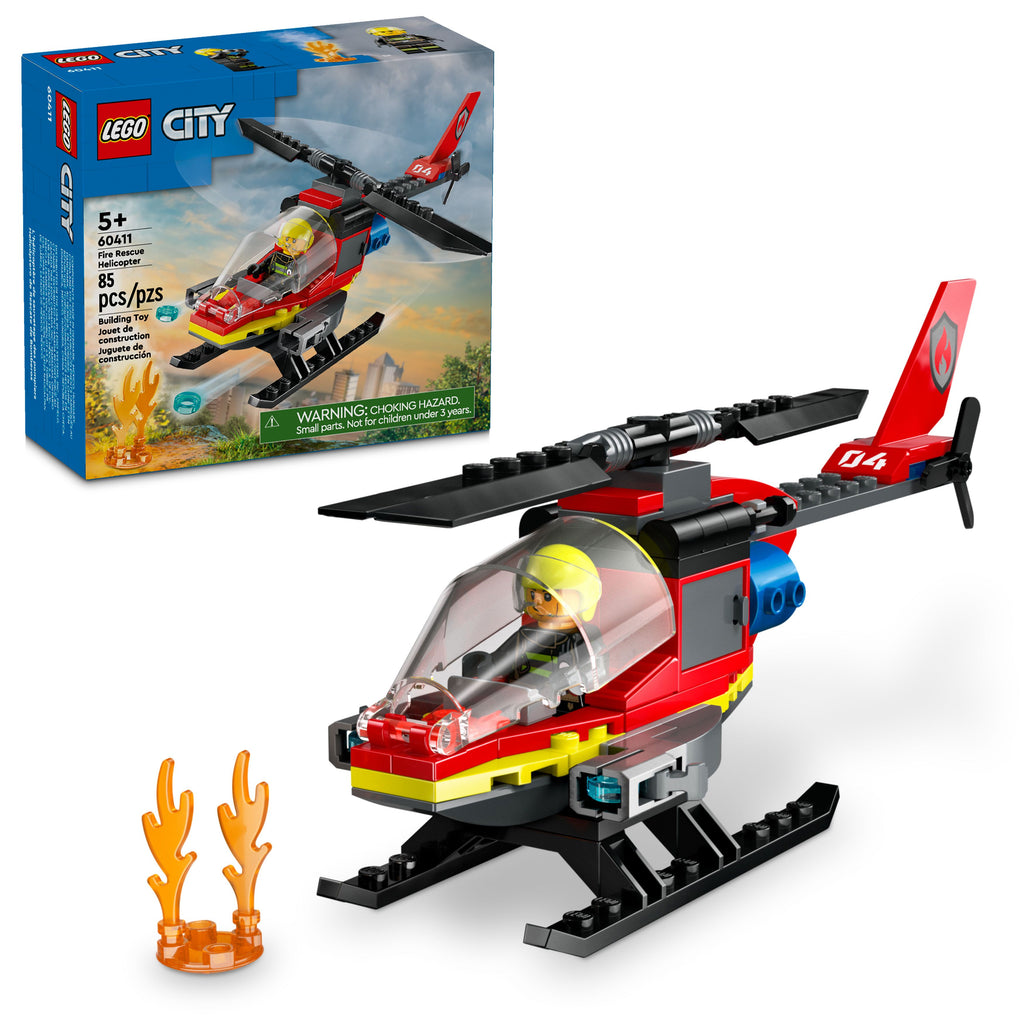60411 Fire Rescue Helicopter (Case of 4)