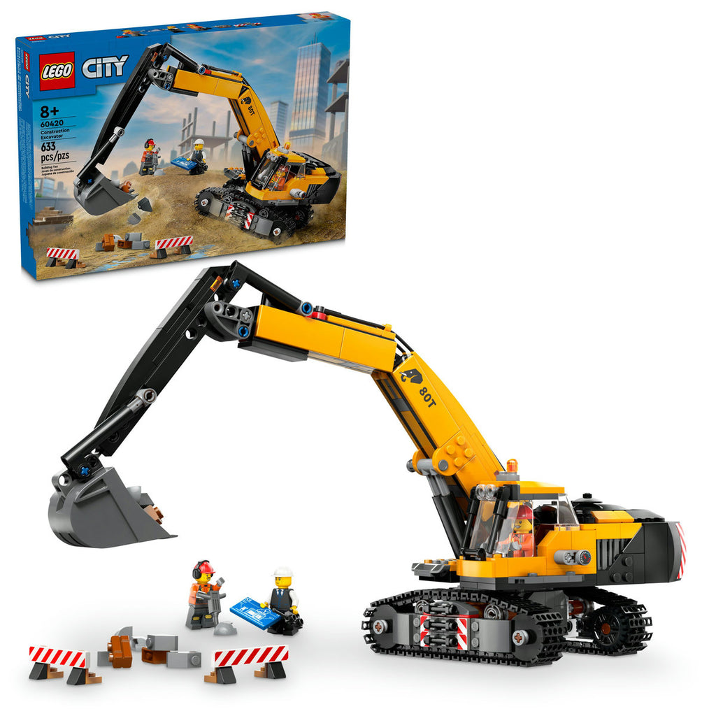 60420 Yellow Construction Excavator (Case of 4)