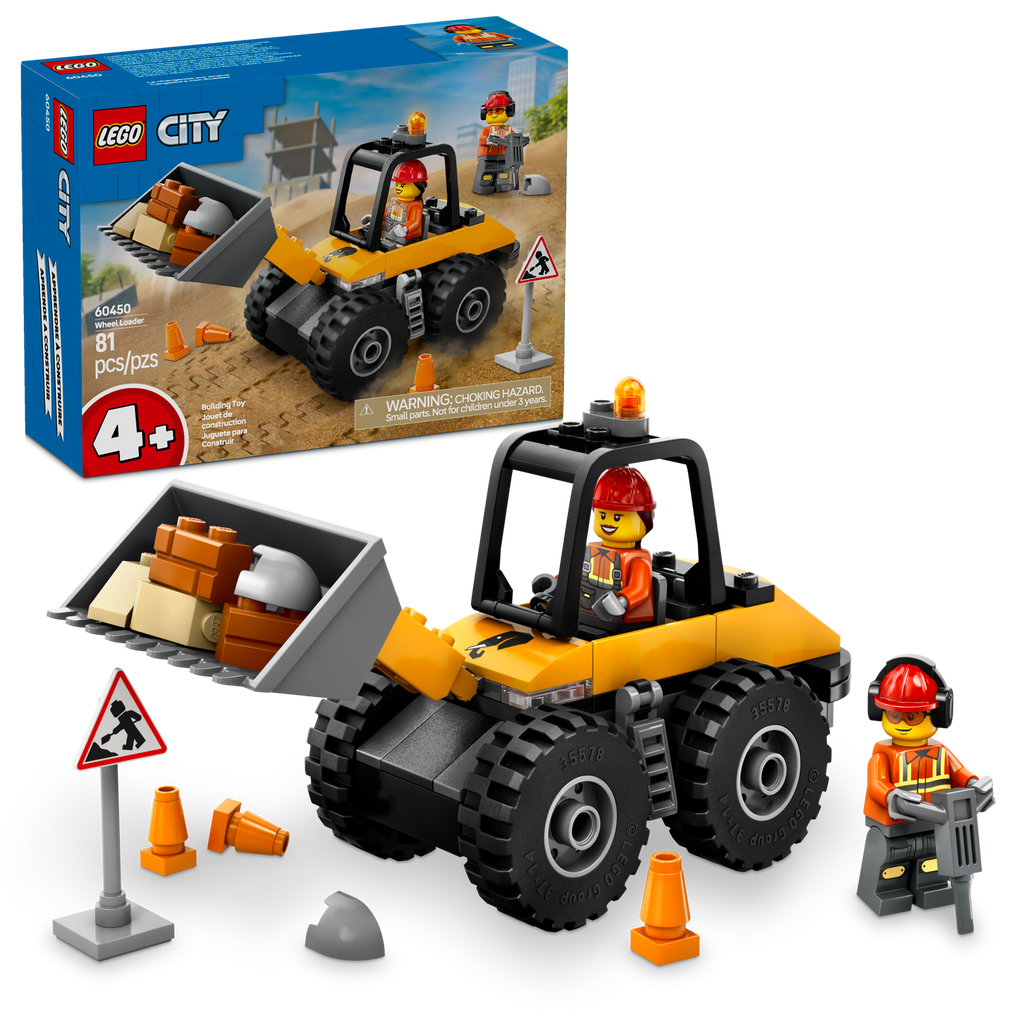 60450 Yellow Construction Wheel Loader (Case of 4)