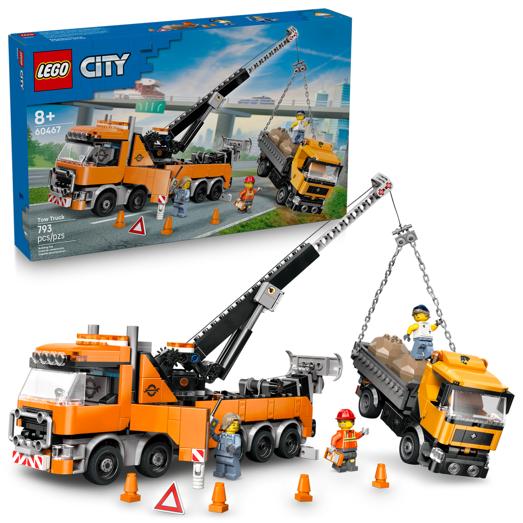 60467 Heavy-Duty Recovery Tow Truck with Crane (Case of 3)