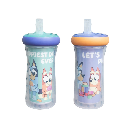 FIRST YEARS - BLUEY - DROPGUARD INSULATED 9oz STRAW CUP 2pk (Case of 2)
