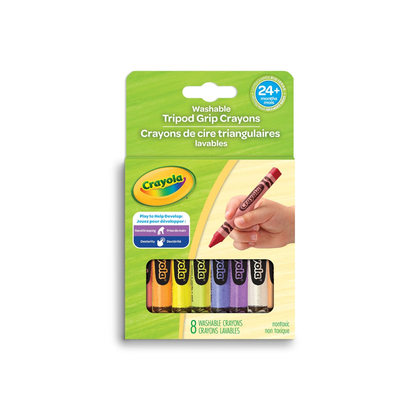 Crayola Washable Tripod Grip Crayons (Case of 12)
