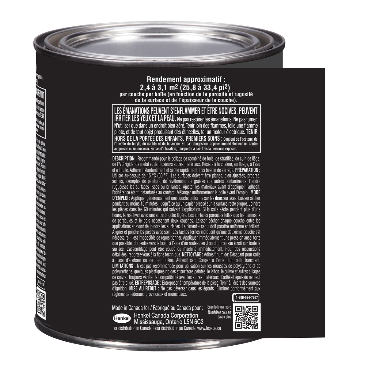 LePage Contact Cement, Light Amber Heavy Duty, 946 ml Can, Pack of 1 LePage