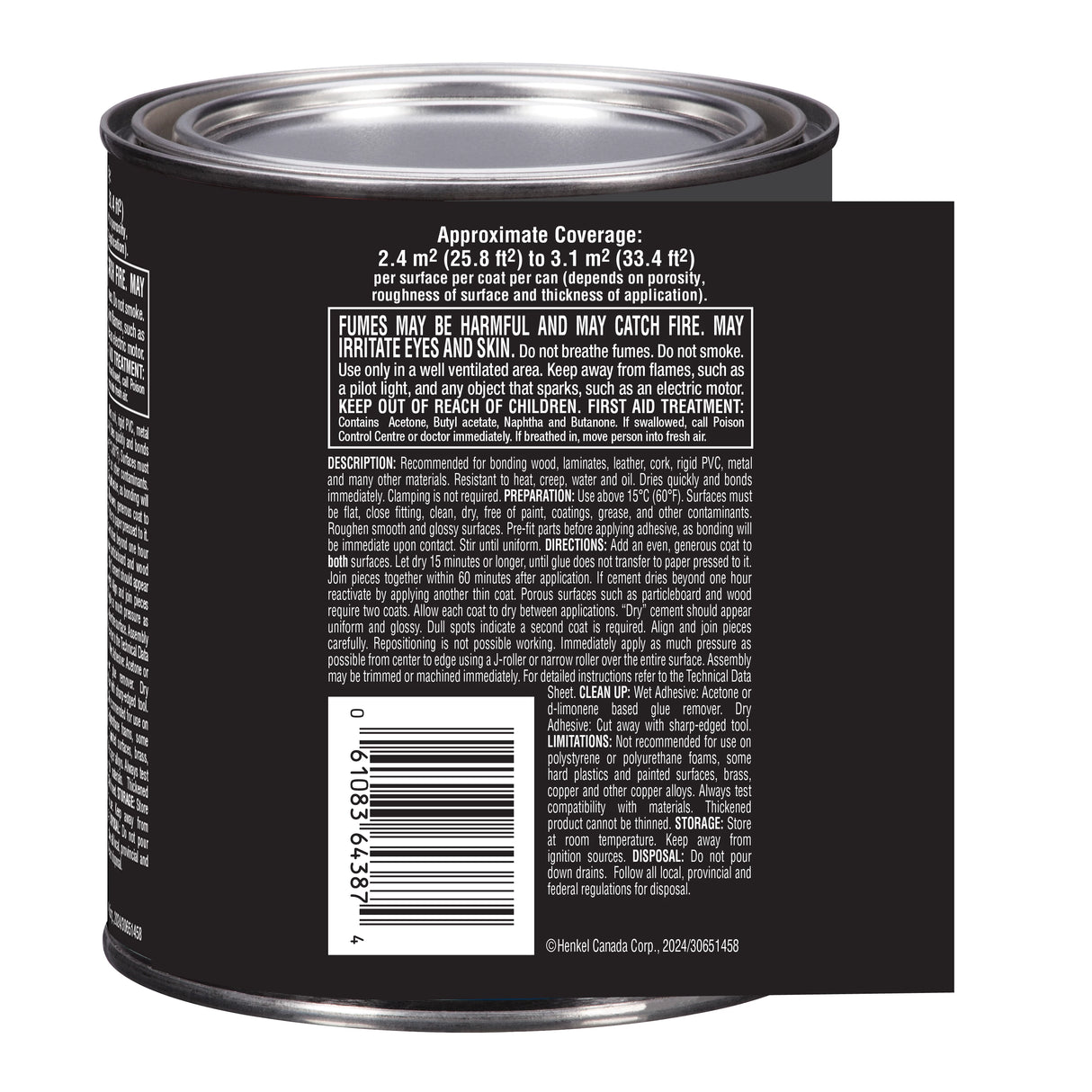 LePage Contact Cement, Light Amber Heavy Duty, 946 ml Can, Pack of 1 LePage