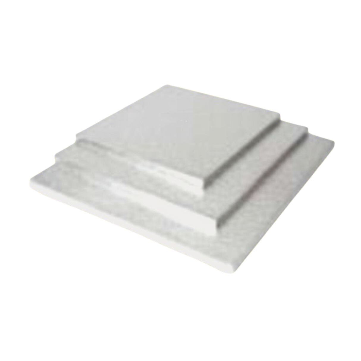 10" x 0.25" Square Foil Wrapped Corrugated Cake Board - 24/case