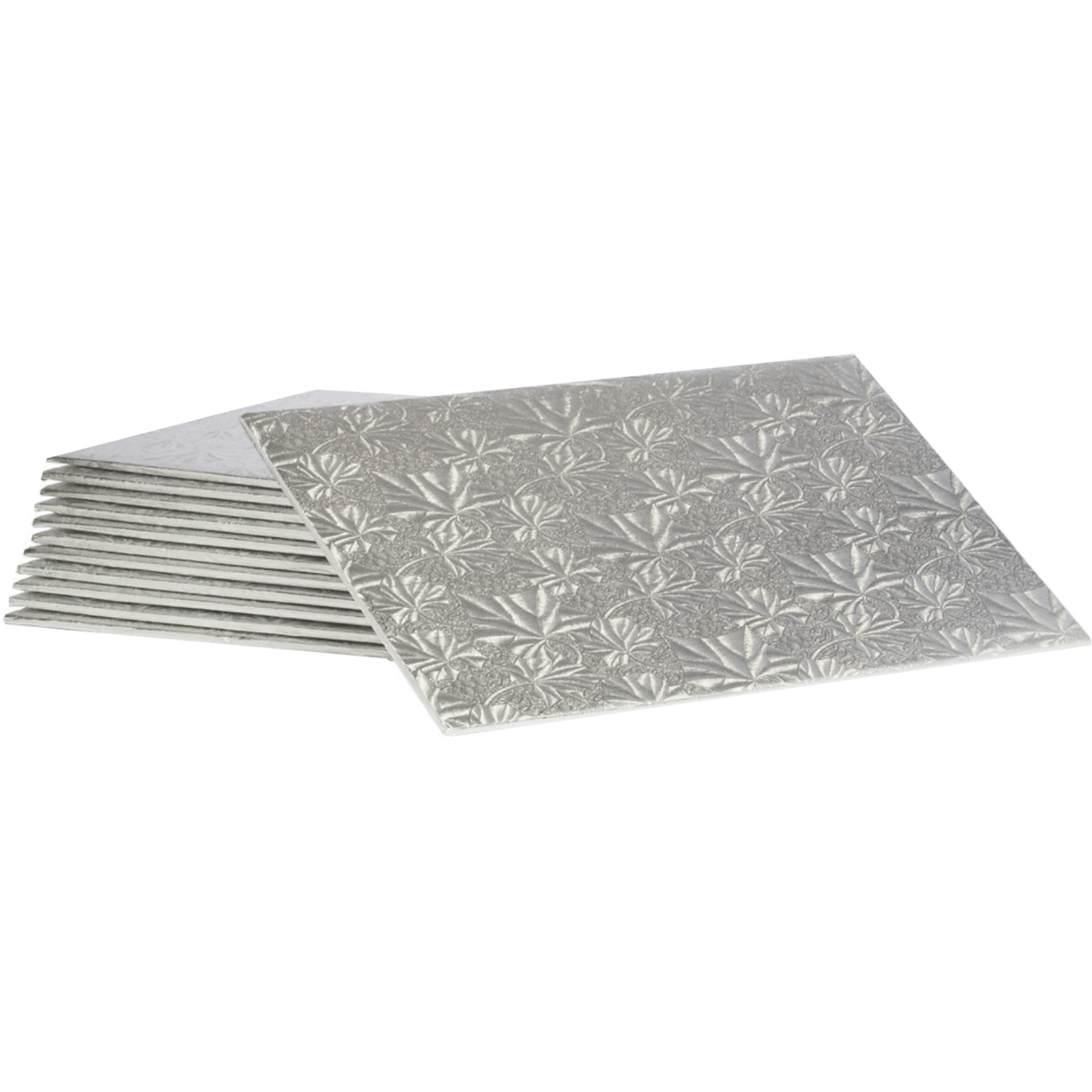 13" x 17" x 0.2" Silver Half Slab Cake Box - 12 pcs