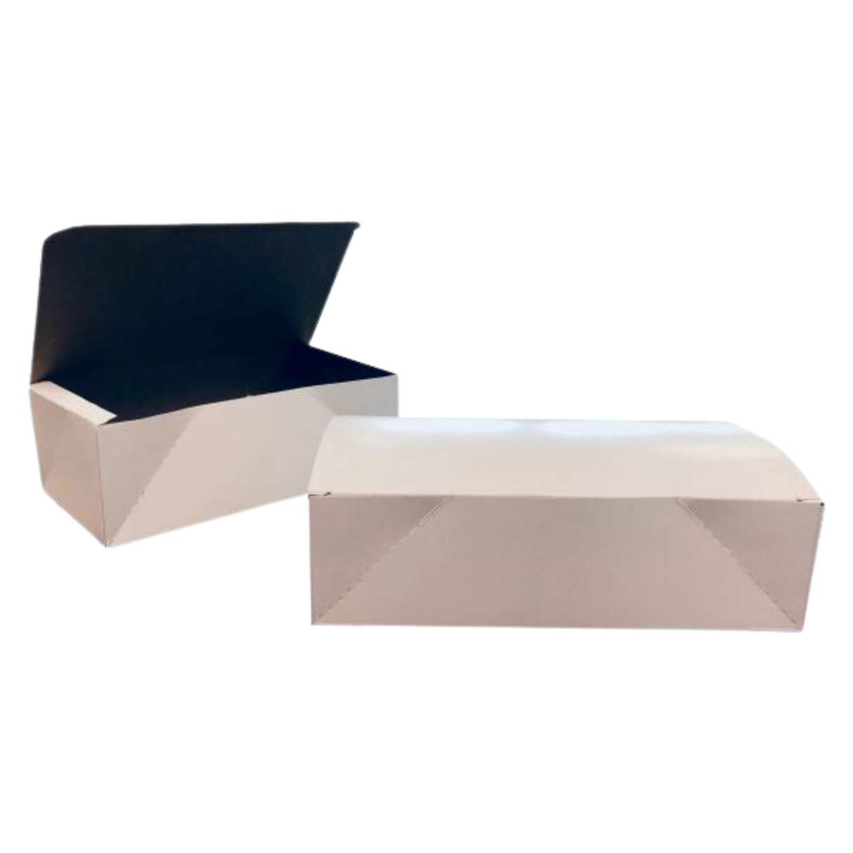 8.2" × 4.5" × 2.2" White Top Fold Lunch Box - 400pcs