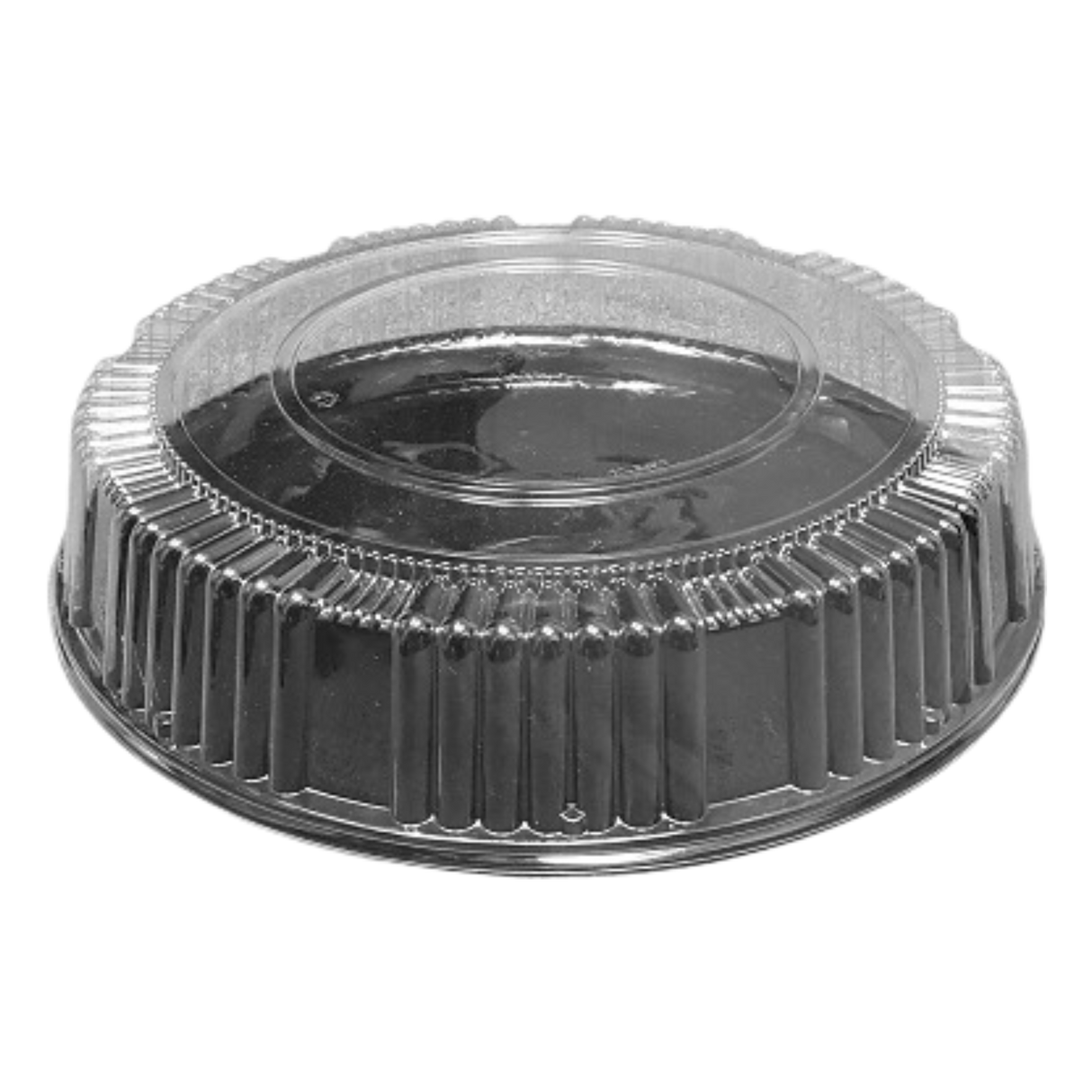 12" Clear PET Tray High Dome Lid - 25 pcs