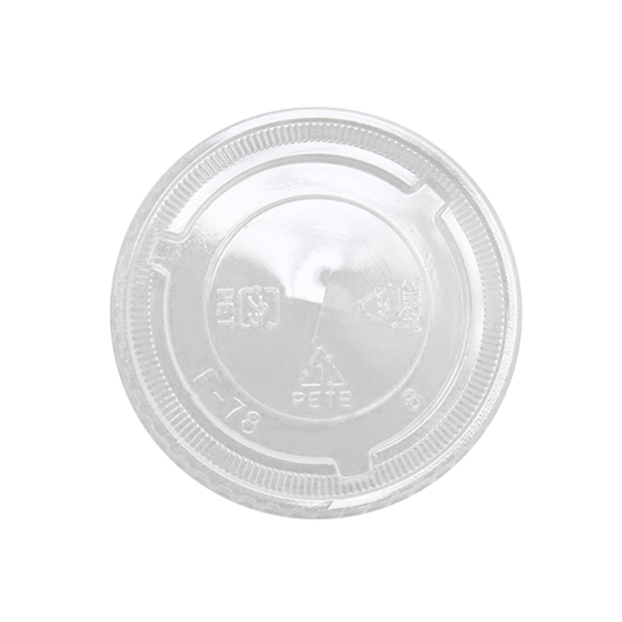 78mm PET Flat Lid Fit for CU509-MC, CU510-MC - F78 / CU509L-MC - 1000 pcs