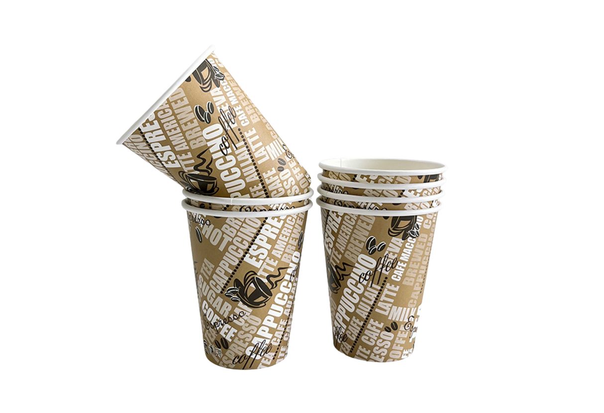 12oz Printed Paper Cups - 1000 pcs
