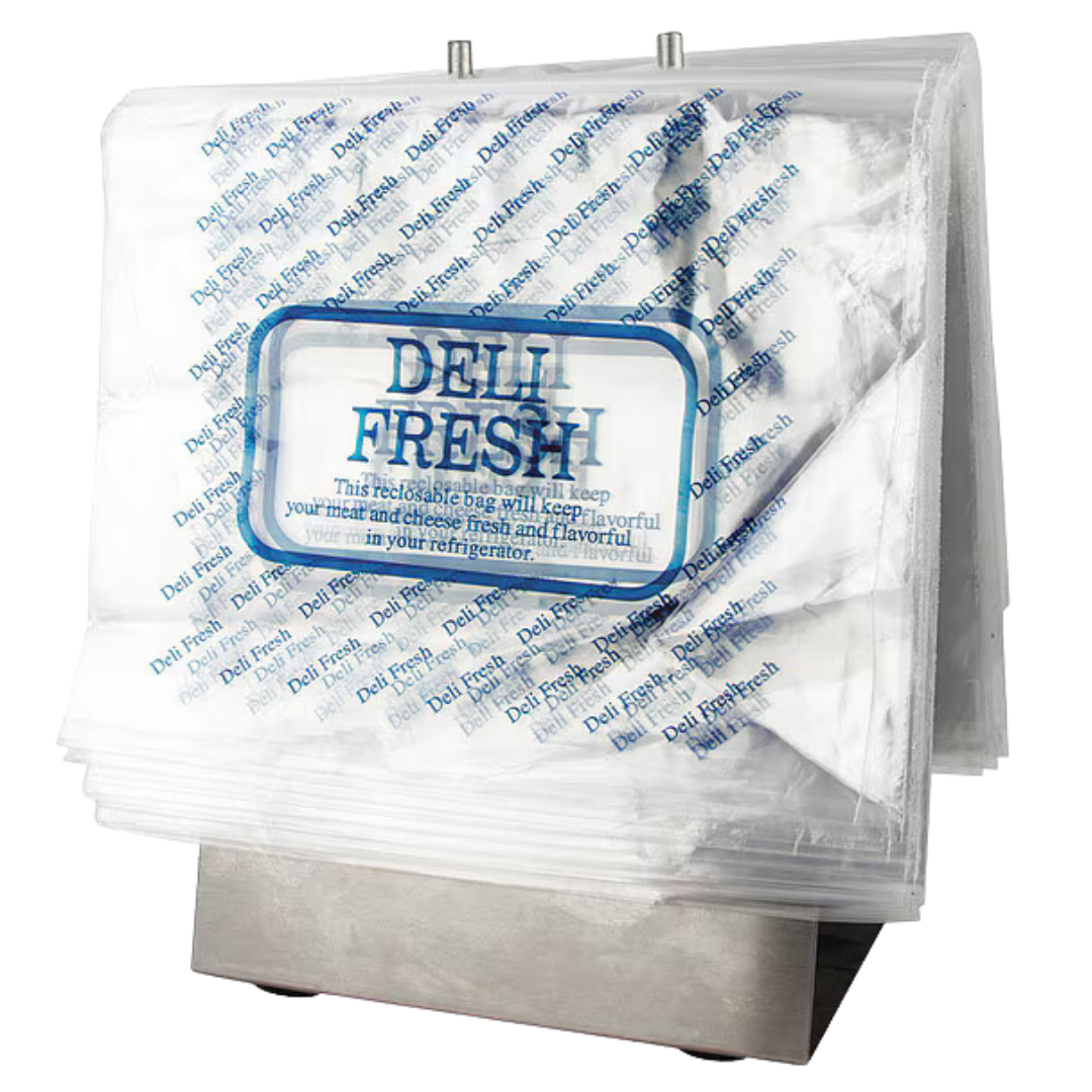 10" x 8" Printed Deli Fresh Bags With Zipper - 50 x 20pkg/cs