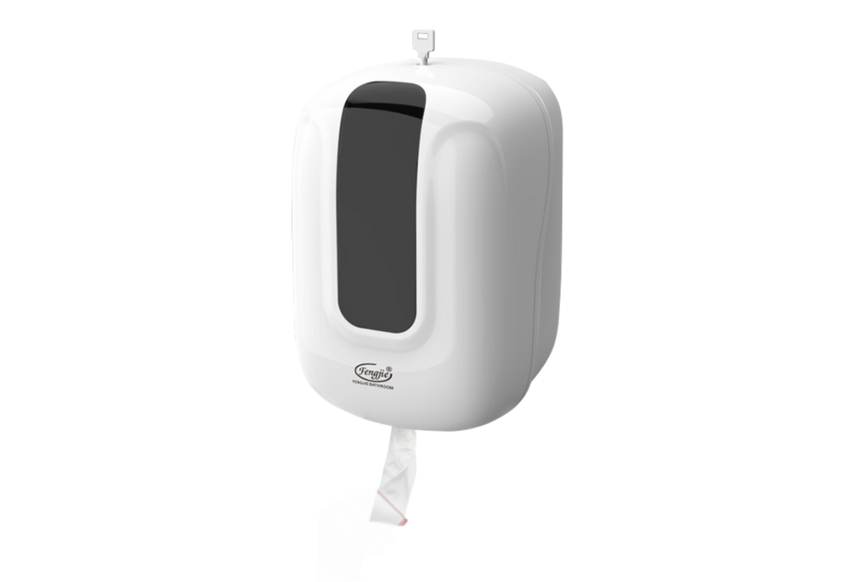 Plastic White Dispenser For Center Pull Towels - 1 Unit