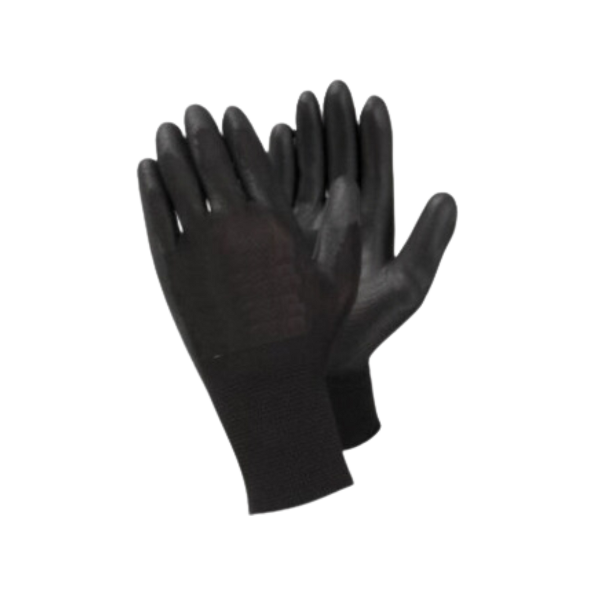 Large Black 1/2 Coated Nitrile PU Glove - 12 Pairs