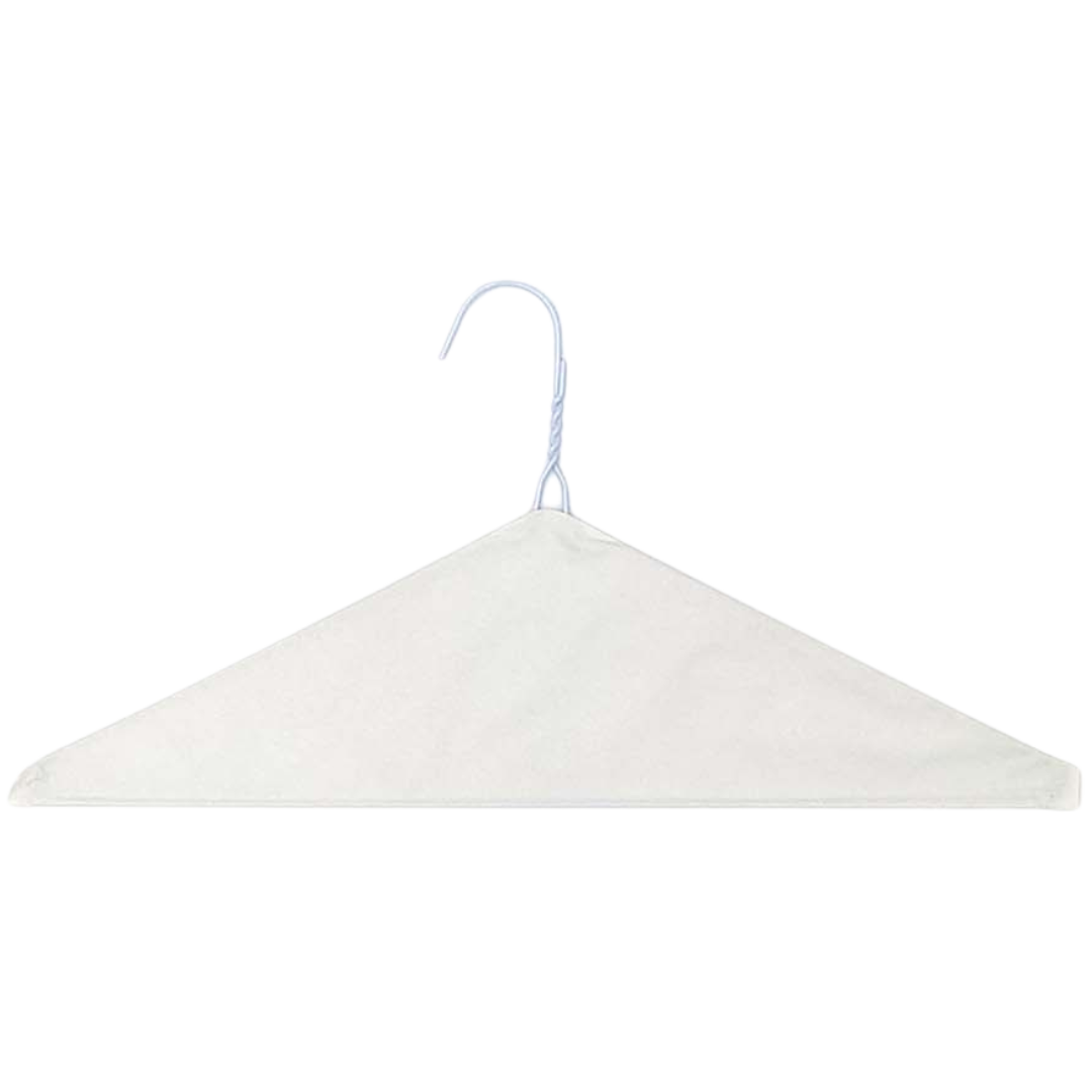 16" White Plain Caped Hanger, 13 Gauge - 500 pcs