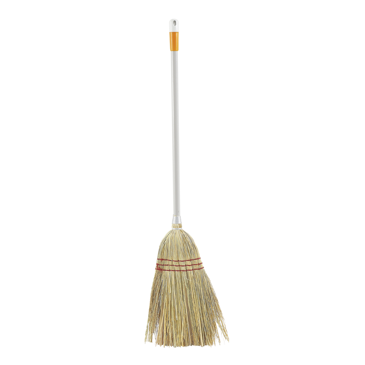98.3 x 21.0 x 5.1 cm Red Lobby Broom with 100% Corn Fill