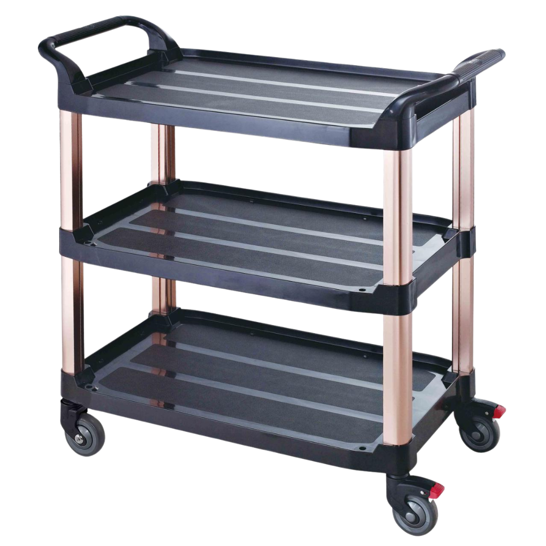 3-Shelf Open Sided Utility Cart - 1 Set