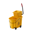 33 Liter Yellow Mopping Bucket with Side Press Wringer Trust