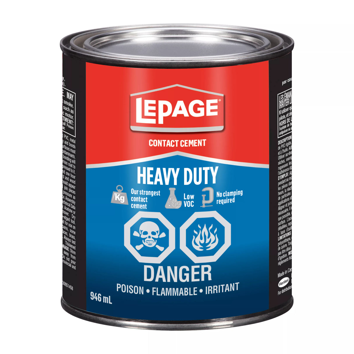LePage Contact Cement, Light Amber Heavy Duty, 946 ml Can, Pack of 1 LePage