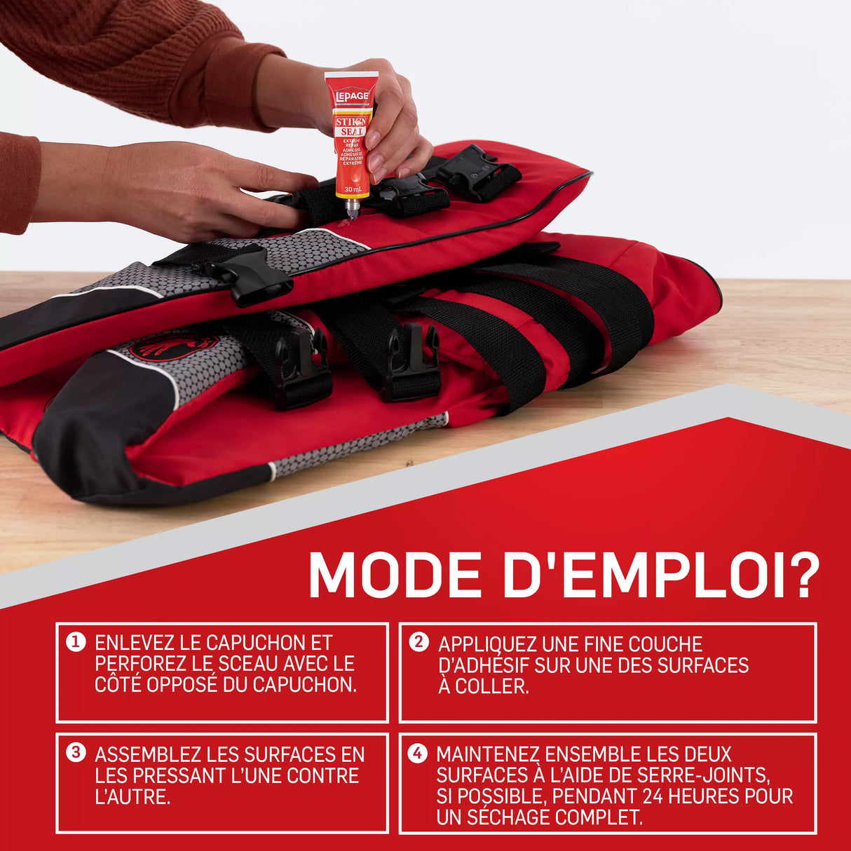 LePage Stik'n Seal Extreme Repair Adhesive, Clear, 30 ml Tube, Pack of 1 LePage