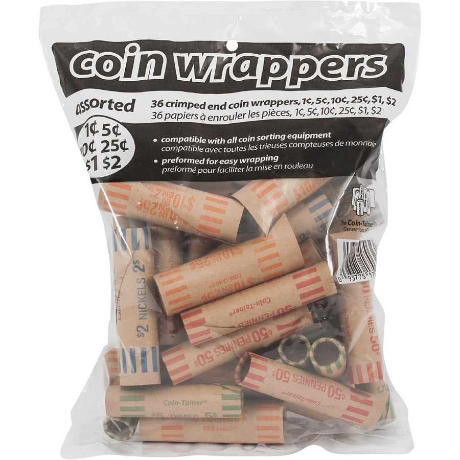 PAP-R Assorted Paper Coin Wrappers (36-Pack) PAP-R