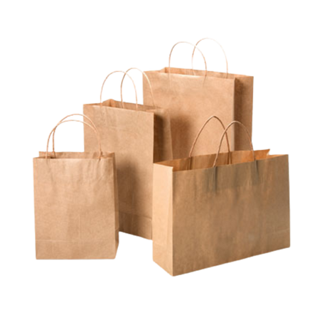 10"x5"x13" Kraft Paper Shopping Bags with Twisted Handles (250-Count) Mark's Choice