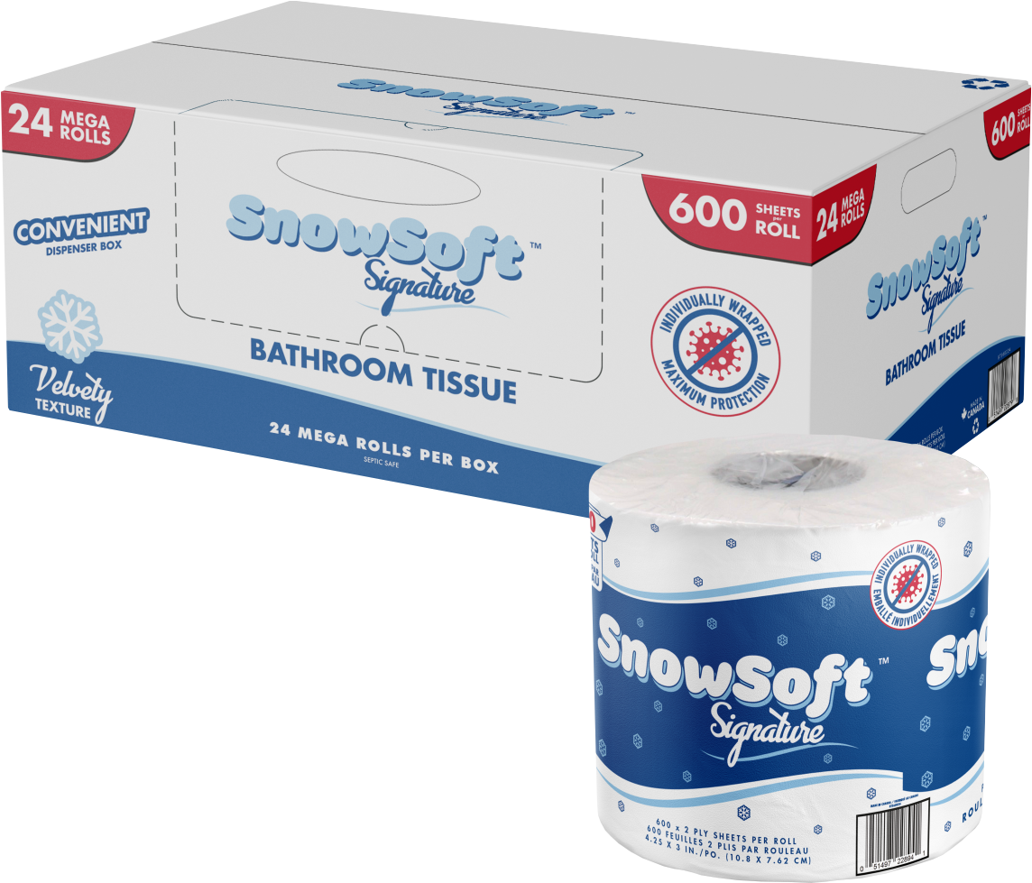 600 sheets, 2 ply Standard Toilet Paper (BTS60024) - 24 Rolls