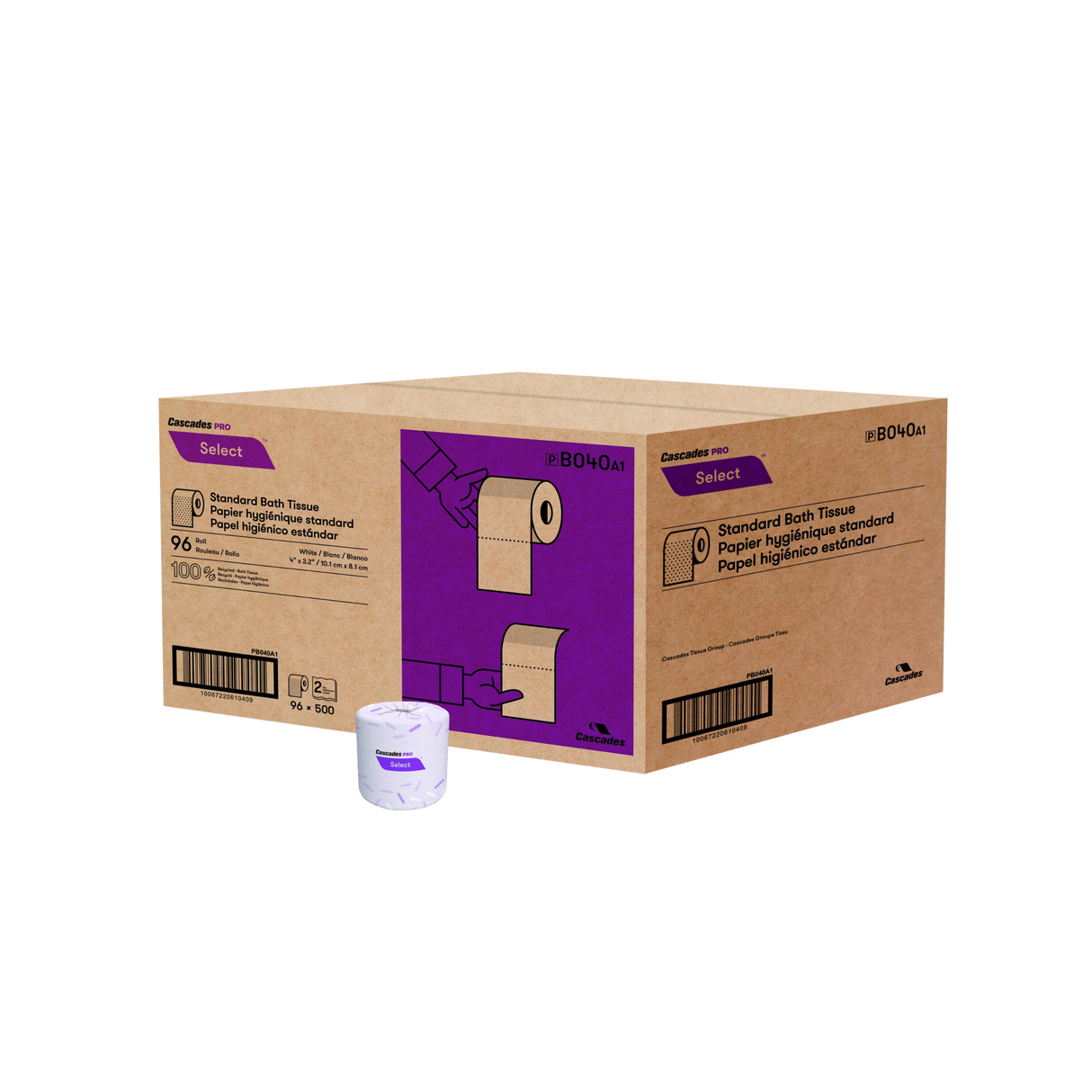 500 sheets 2Ply Standard Toilet Paper - 96 Rolls