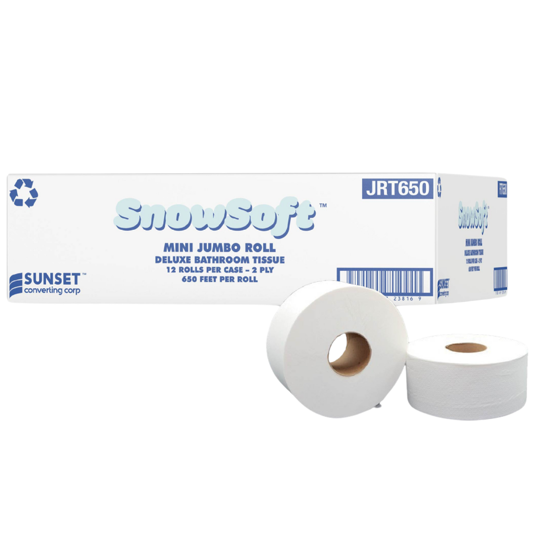 2.5" x 650', 2 Ply Mini JRT Bathroom Tissue (JRT650) - 12 Rolls