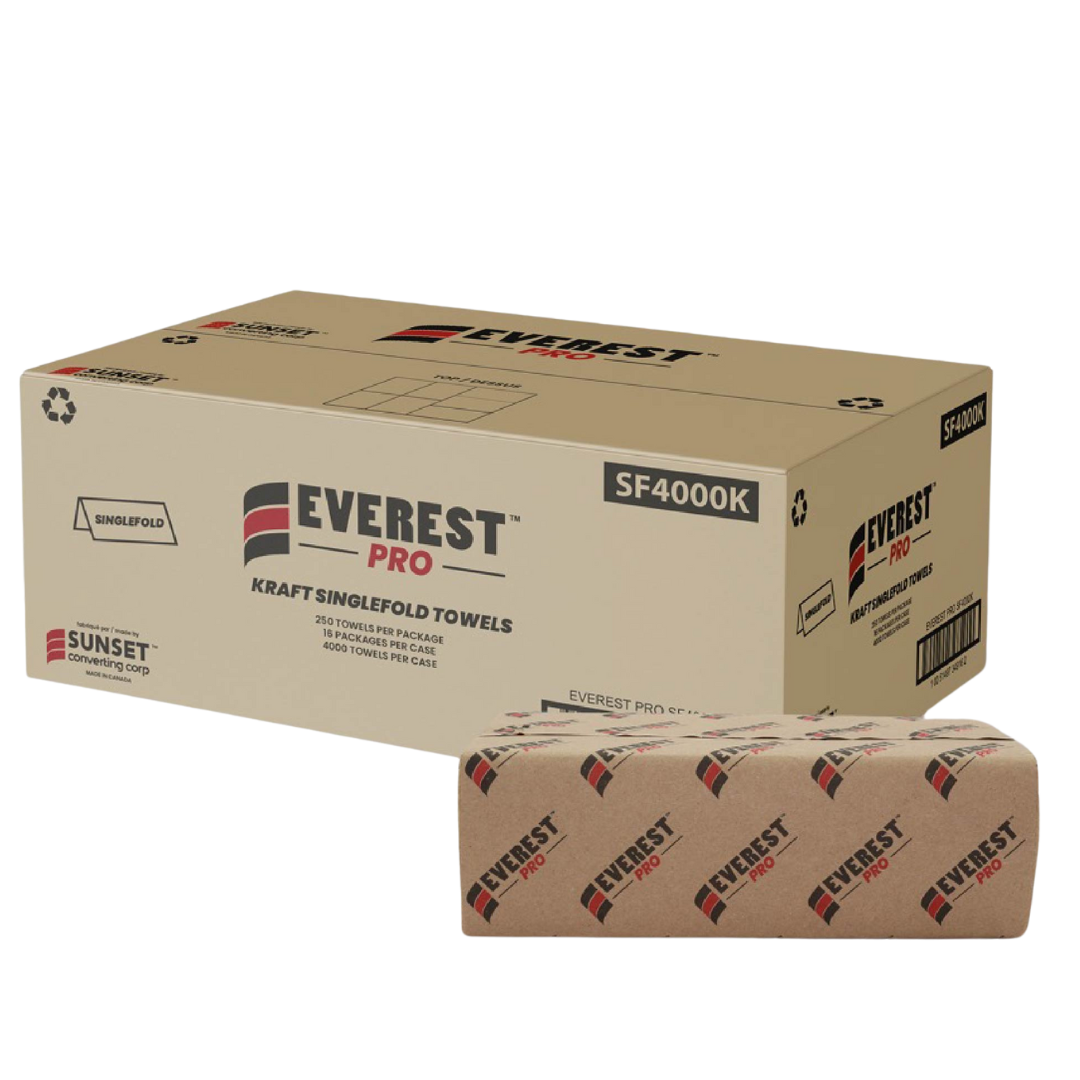 Kraft Singlefold Hand Towel Sheets - 250x16/cs