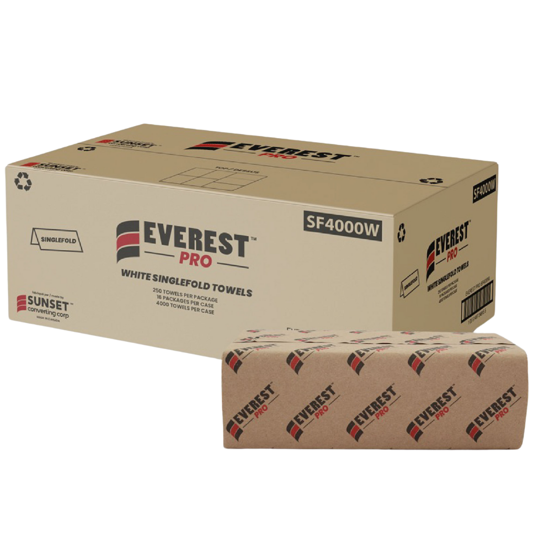White Singlefold Hand Towel Sheets - 250x16/cs