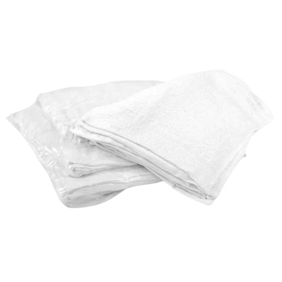 White T Shirt Wipers Rags - 20 lbs/bag