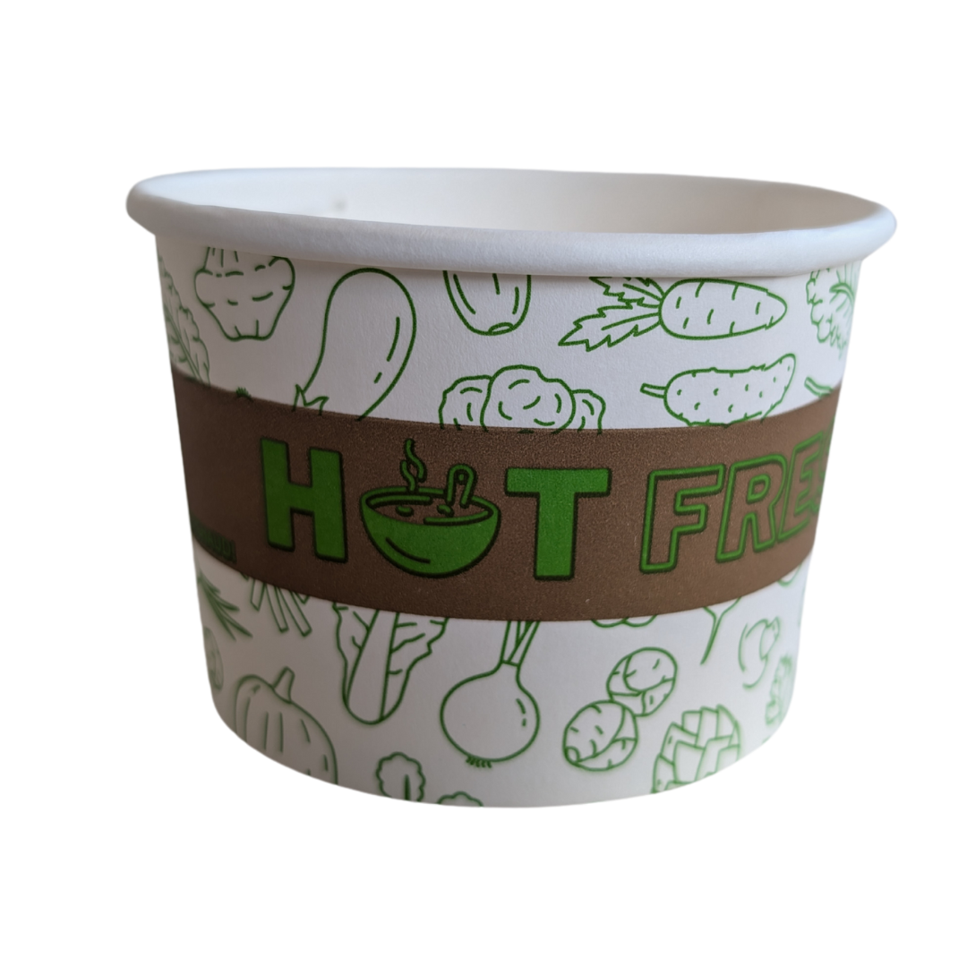 8oz Printed Paper Soup Cup - 1000 pcs