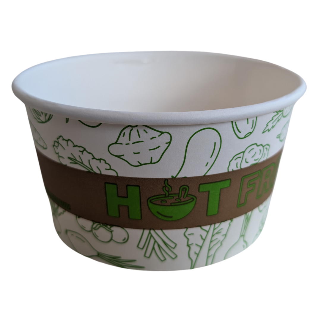 16oz Printed Paper Soup Cup - 500 pcs