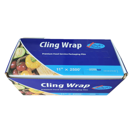 11" x 2500 ft Professional Food Wrap Film with Integrated Slide Cutter W. Ralston