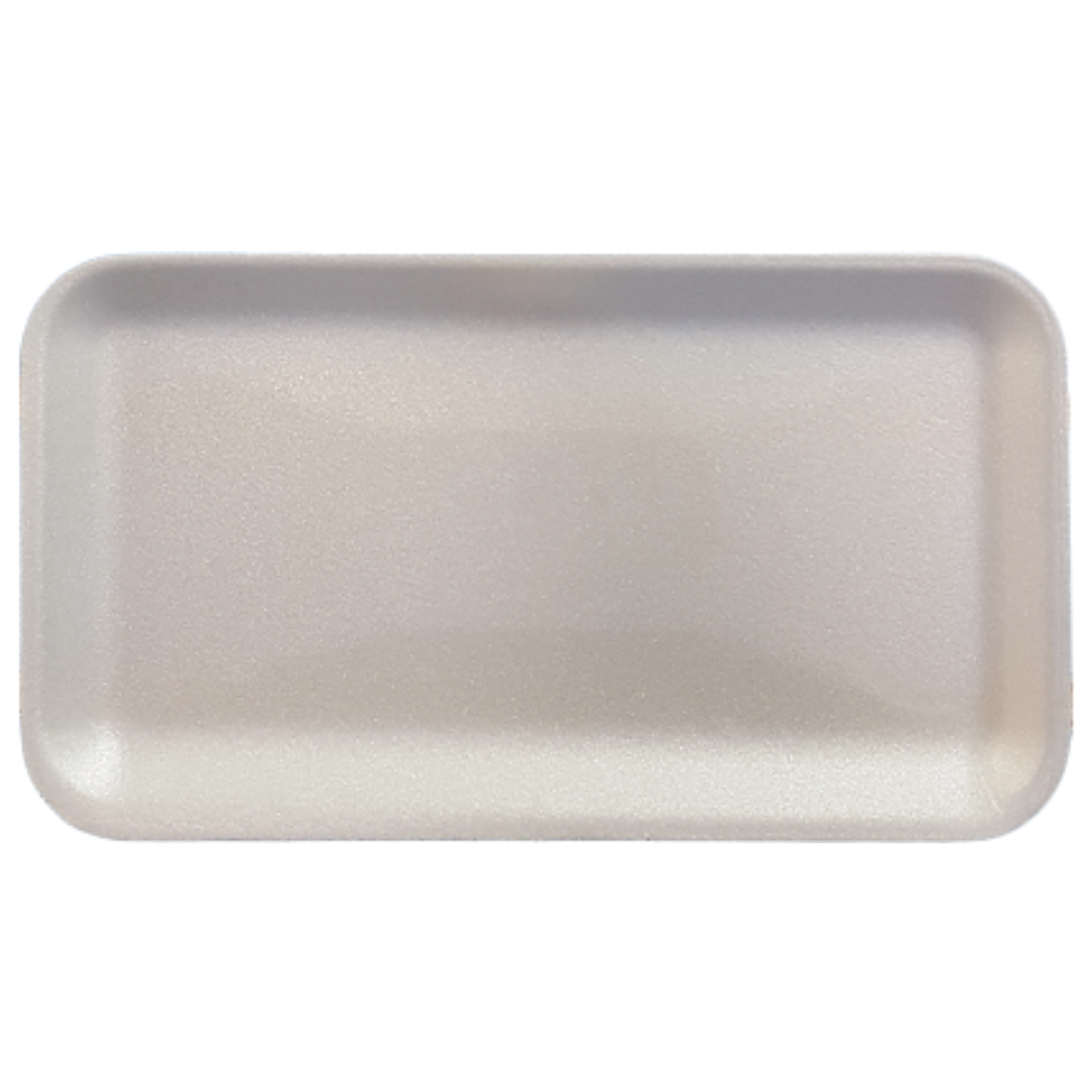 10S (10.7" X 5.8" X 0.6") White Foam Trays - 500 pcs