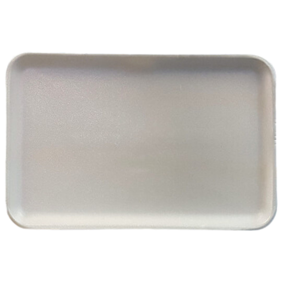 16S (11.75" x 7.5" x 0.75") White Foam Trays - 250 pcs