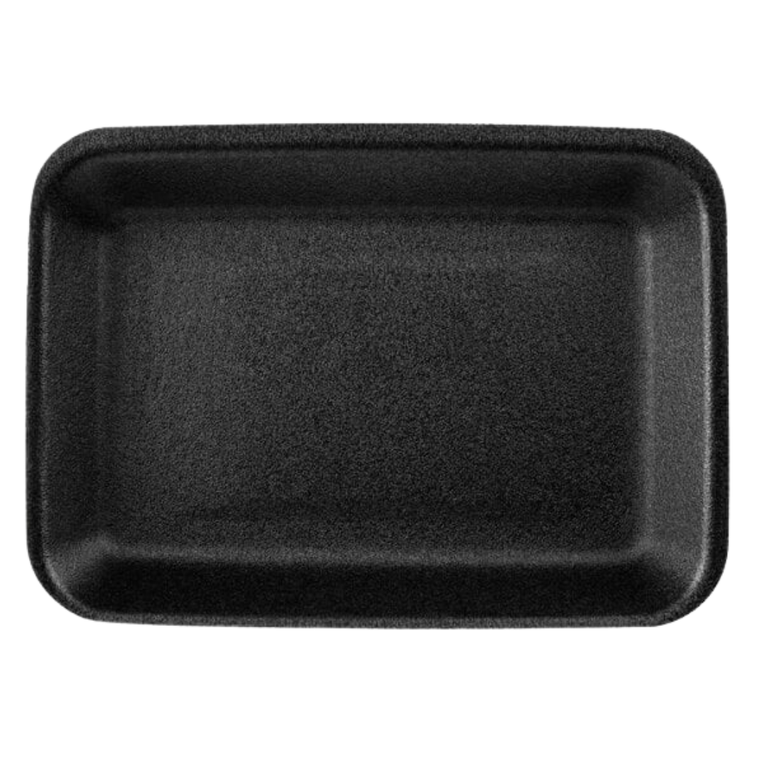 #2 Black Foam Tray (5.8" x 8.3" x 1.0") - 500 pcs