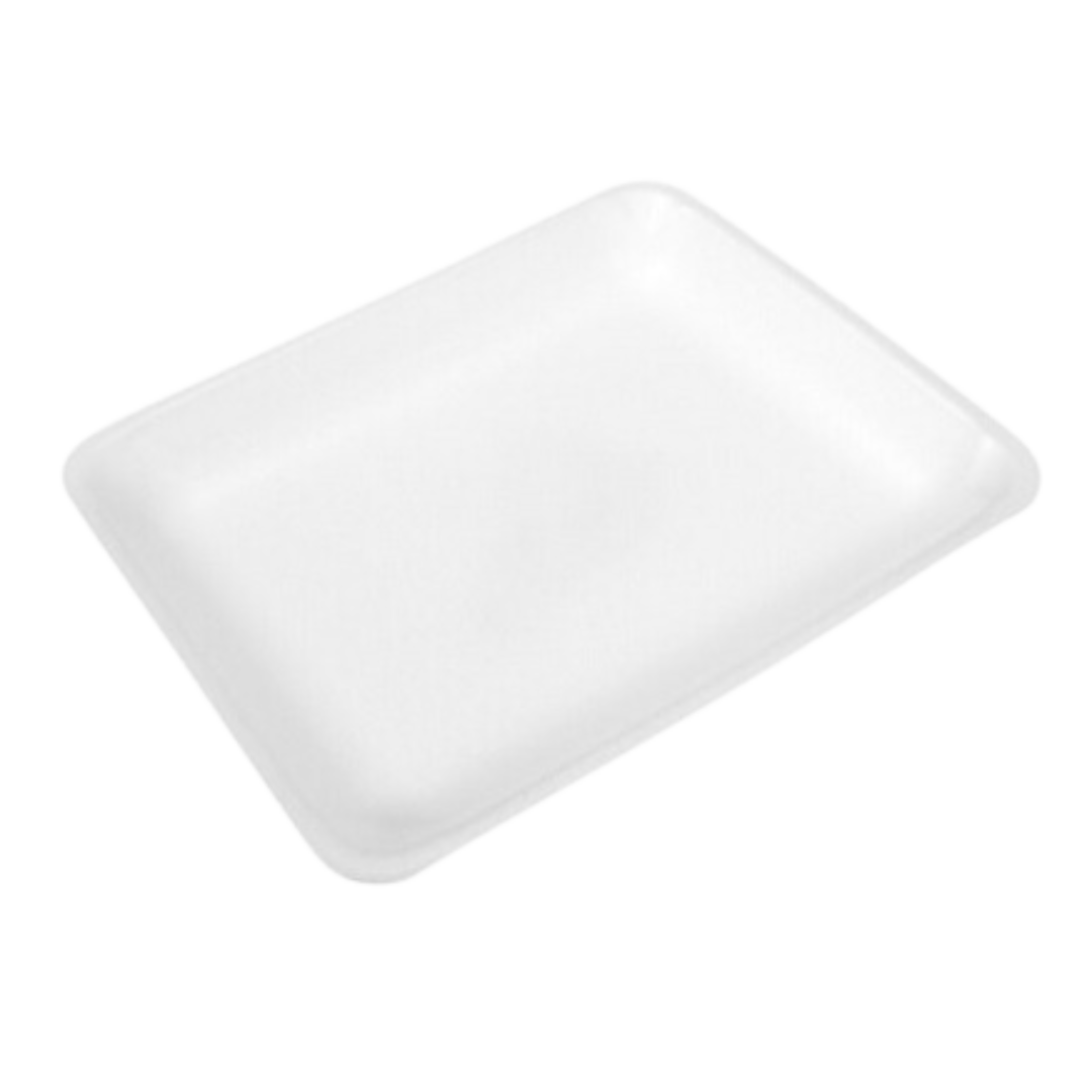 8P (8" x 10.5" x 1.1 ") White Foam Trays - 200 pcs