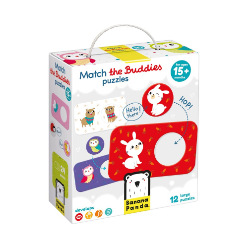 MATCH the BUDDIES - 2pc x 12 MINI PUZZLES (15m+) (Case of 4)