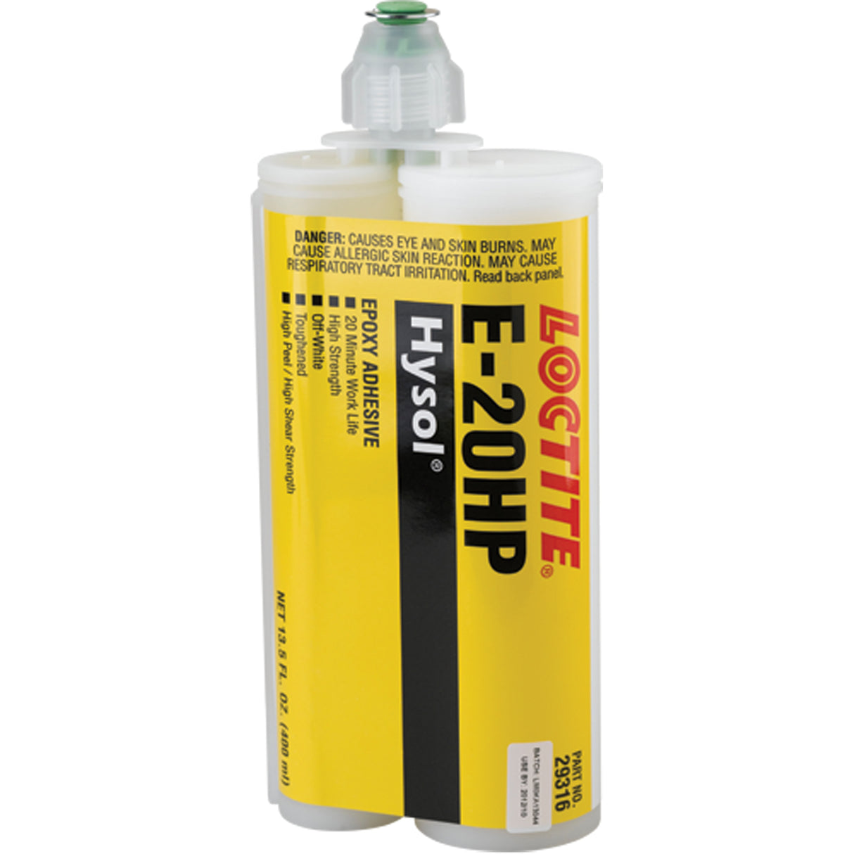 EA E-20HP™ Epoxy Adhesive, Two-Part, Dual Cartridge, 400 ml., Off-White