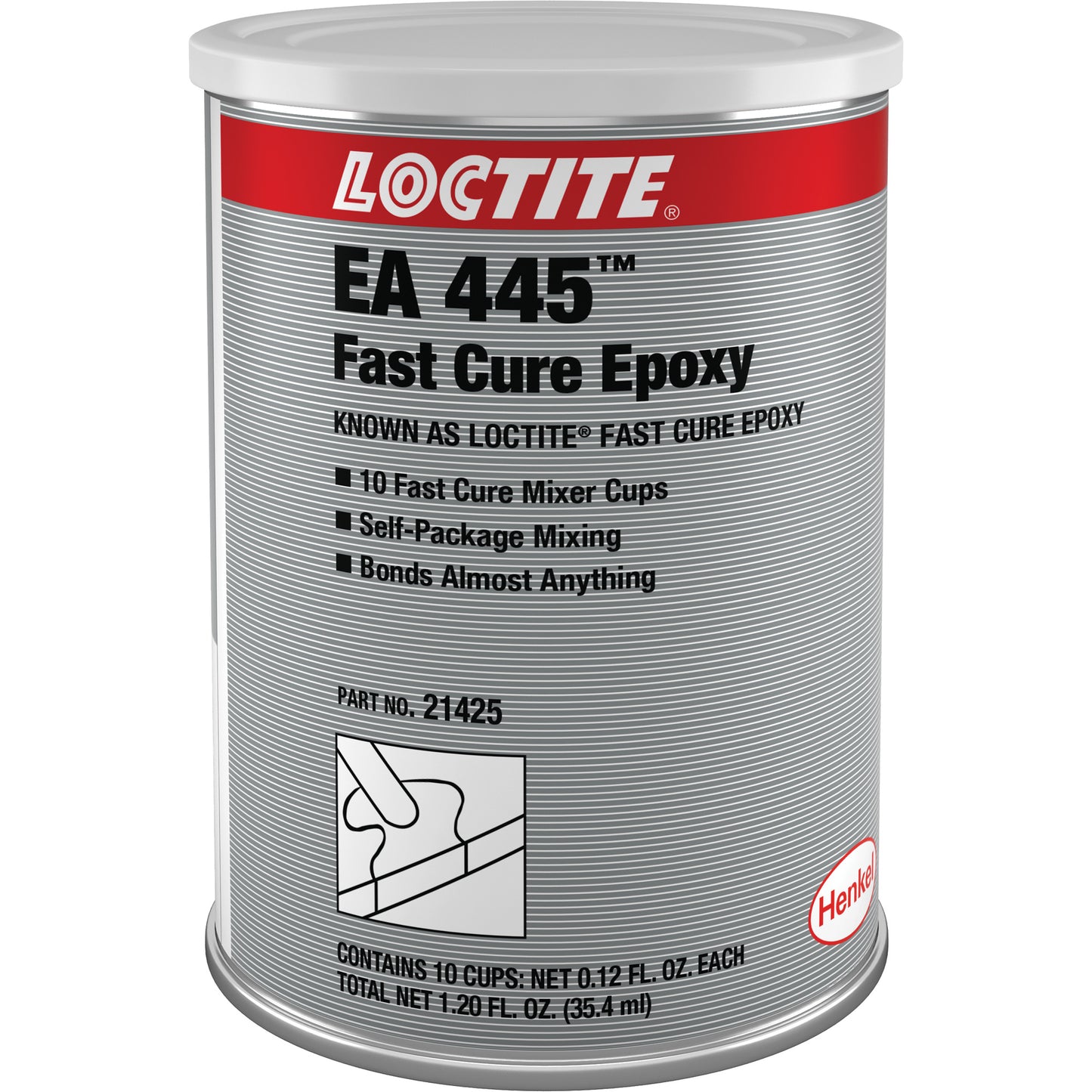 Fixmaster® Fast Cure Adhesive Mixer Cups, 10 x 1 oz., Kit, Two-Part, Grey