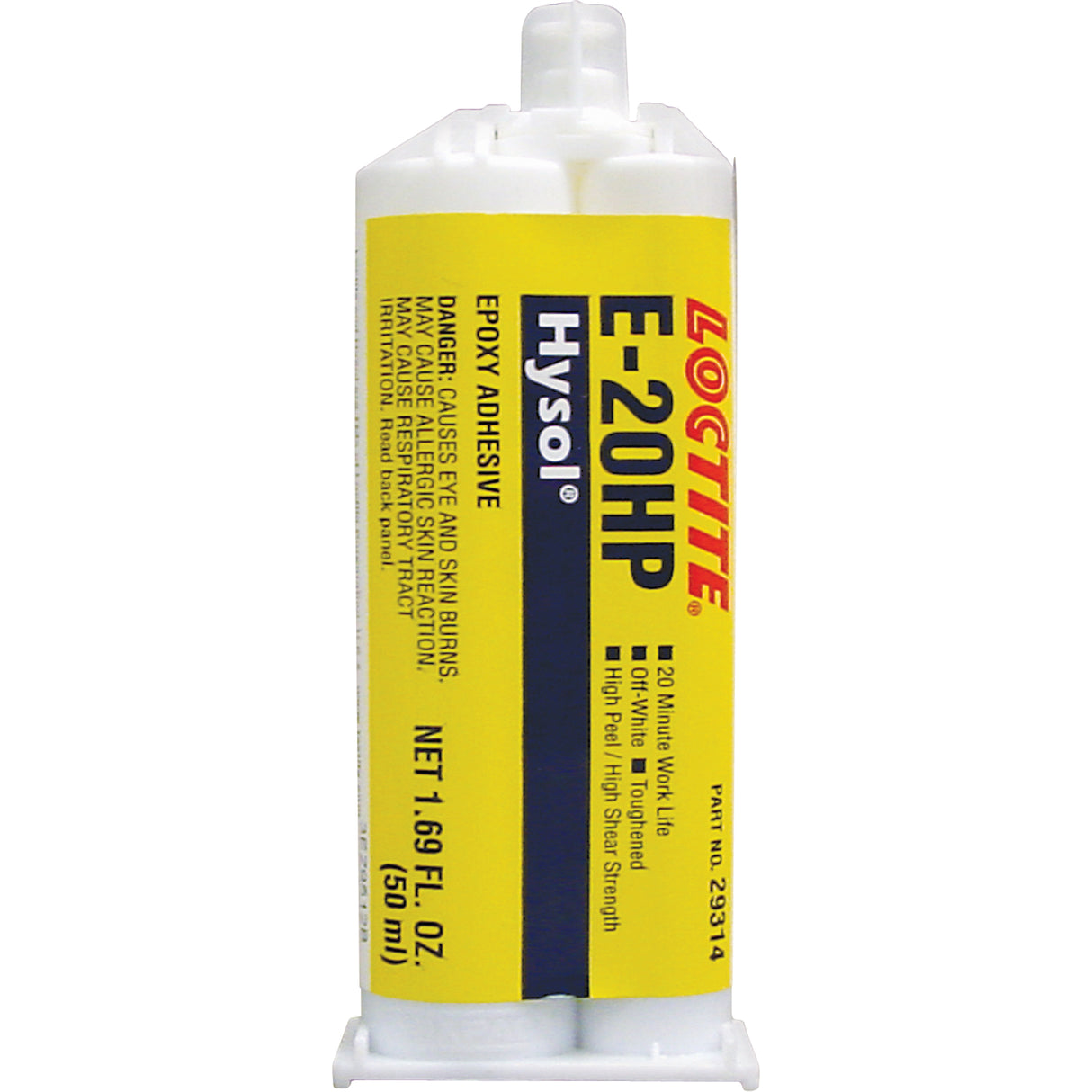 Hysol™ E-20HP Epoxy, Two-Part, Dual Cartridge, 104 g., Off-White