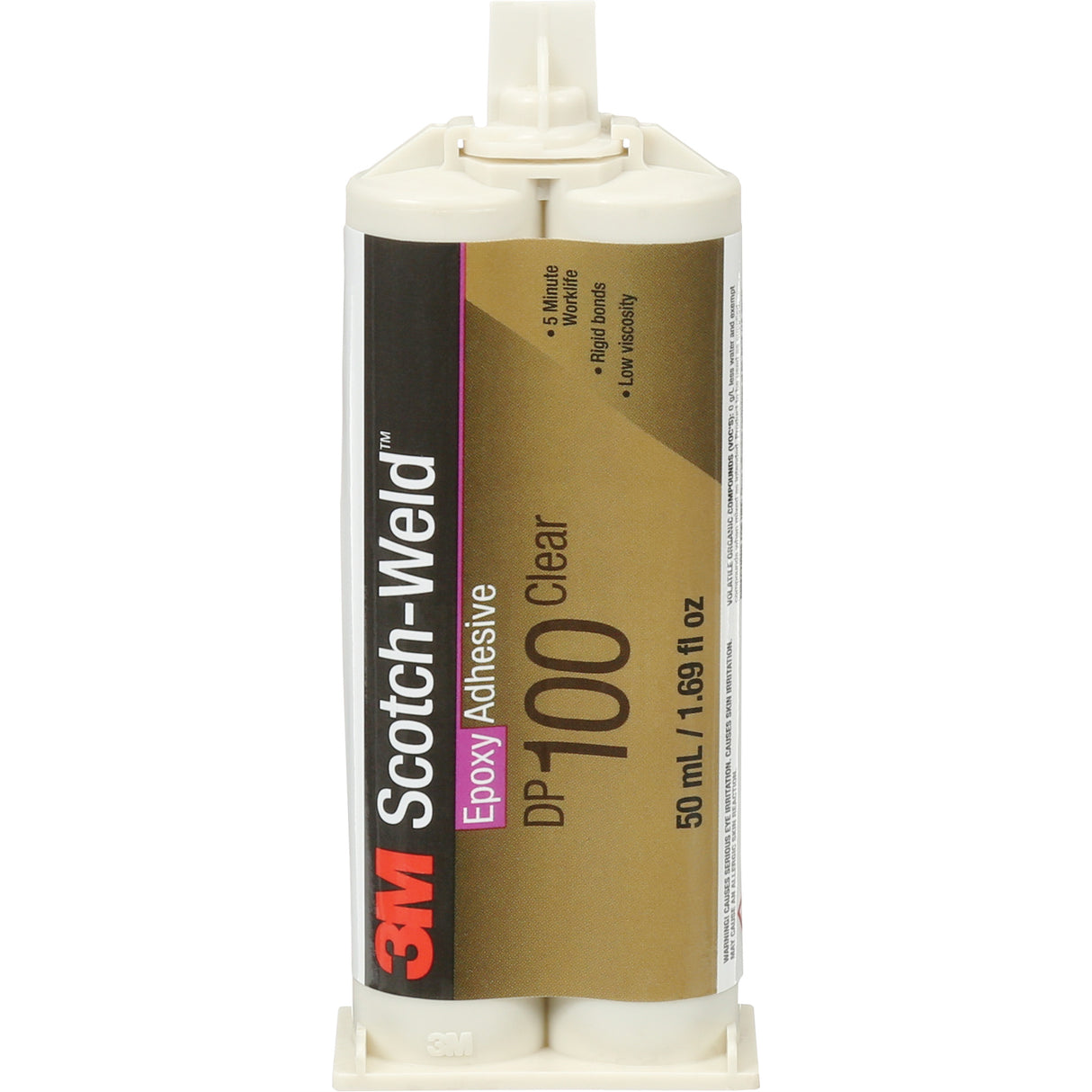 Scotch-Weld™ Adhesive, 1.7 fl. oz., Dual Cartridge, Two-Part, Clear
