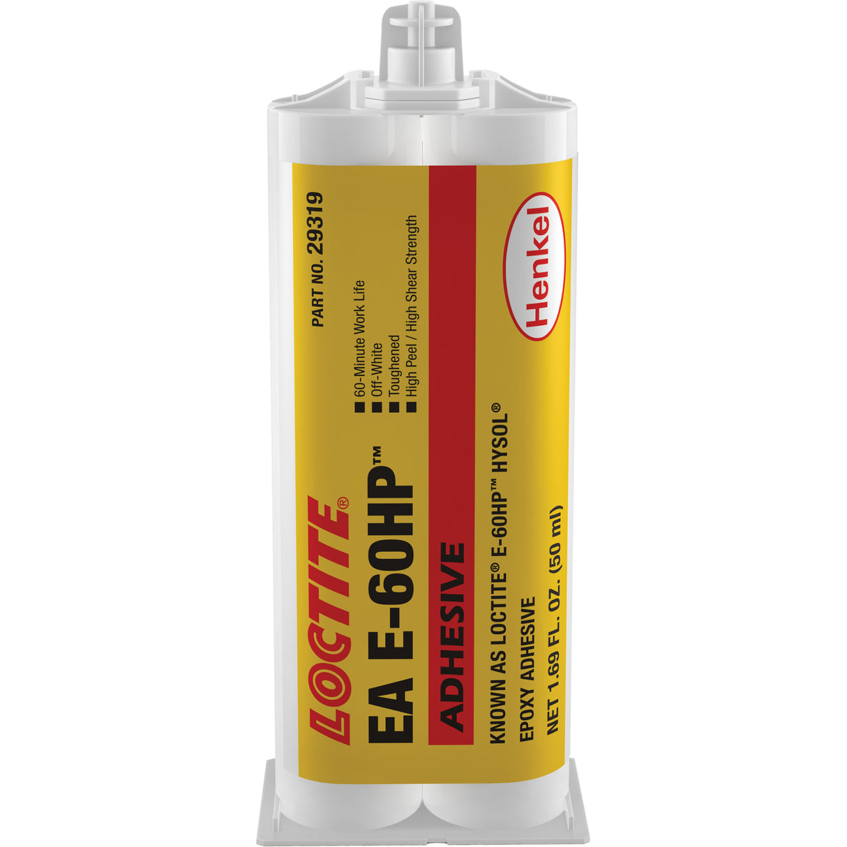 E-60HP™ Hysol® Epoxy Adhesive, 50 ml, Dual Cartridge, Two-Part, Off-White