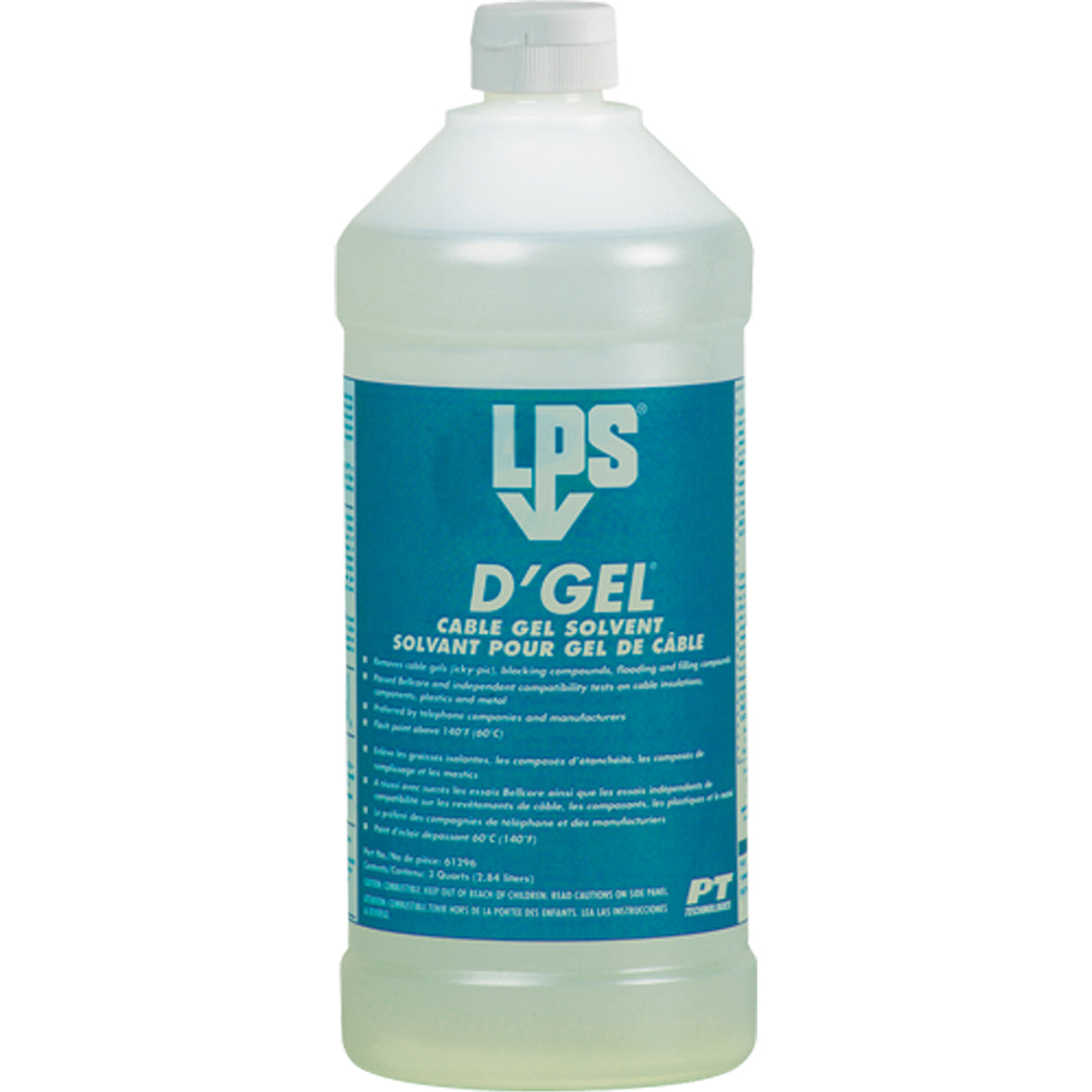 D'Gel® Cable Gel Solvent, 32 oz., Bottle