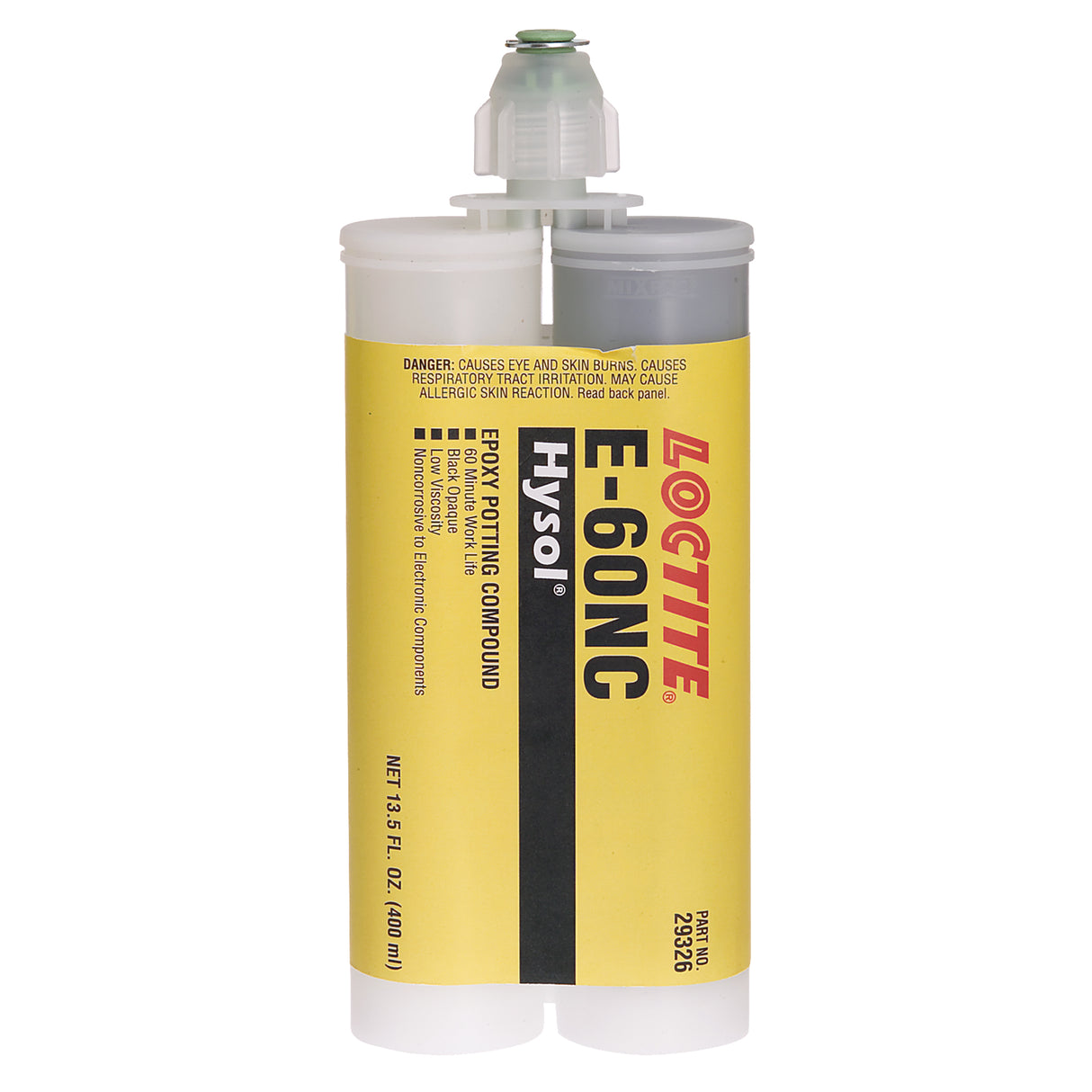 E-60NC™ Electrically Non-Corrosive Structural Adhesives, 400 ml, Dual Cartridge, Two-Part, Black