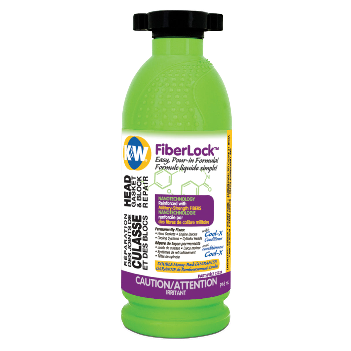 Fiberlock™ Head Gasket & Block Repair Fluid, Bottle, Beige