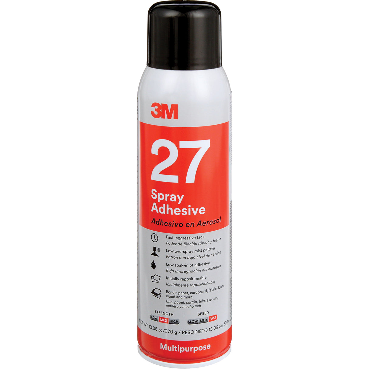 27 Multi-Purpose Spray Adhesive, Clear, Aerosol Can