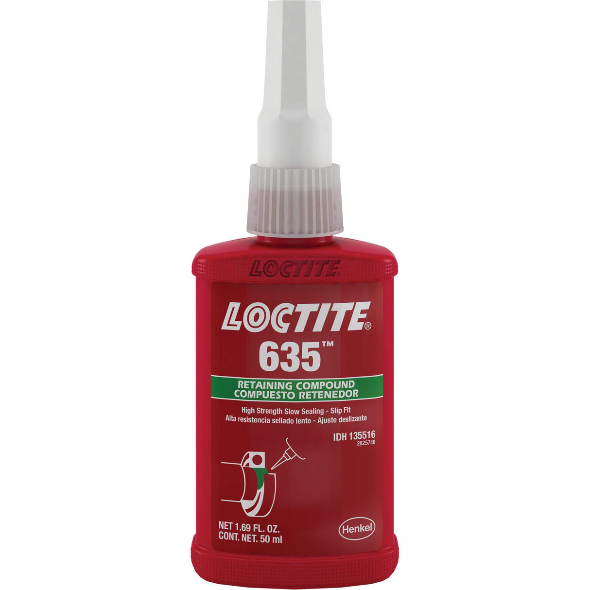 Loctite® 635 Retaining Compound, 50 ml, Bottle, Green