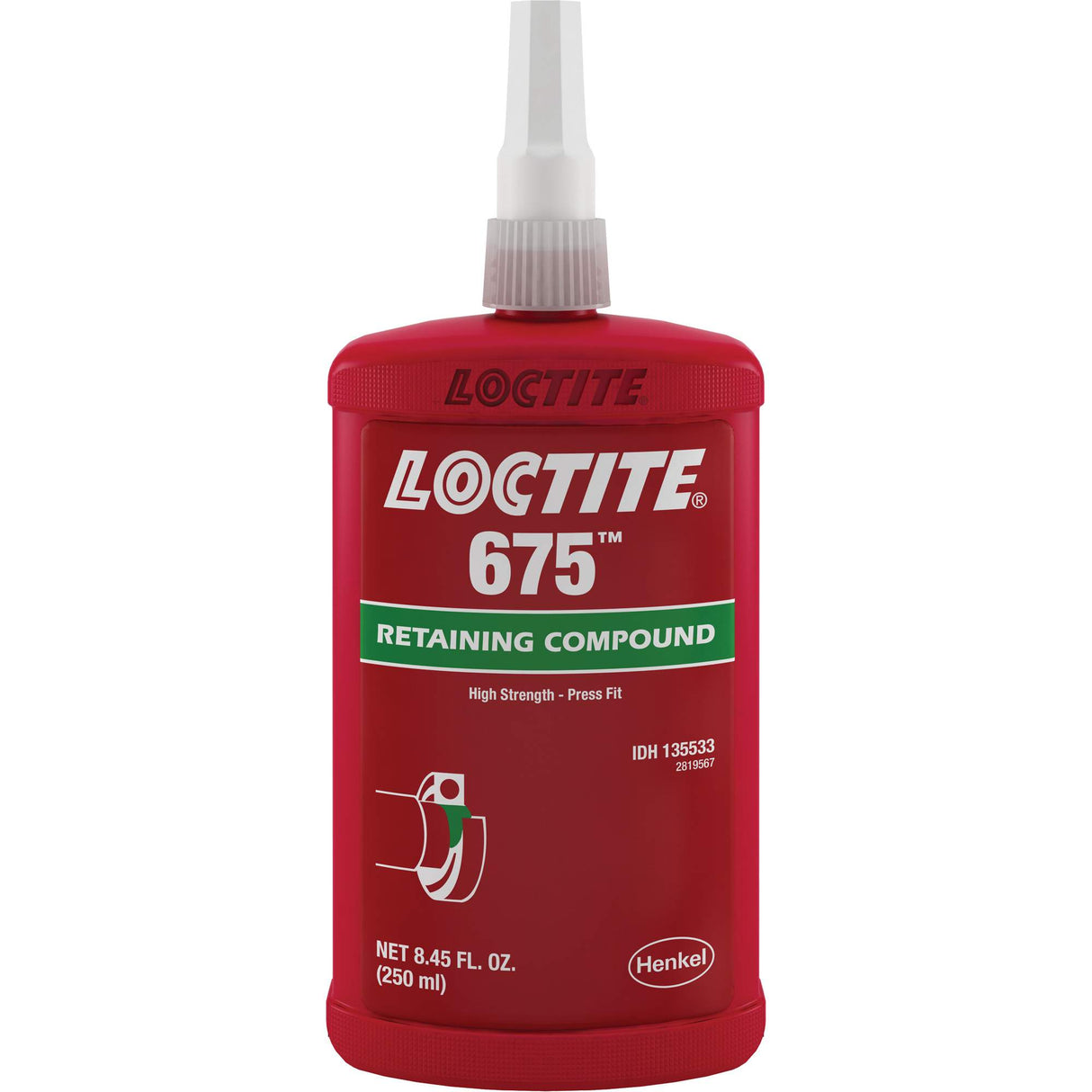 Loctite® 675 Threadlocker, 250 ml, Bottle, Green